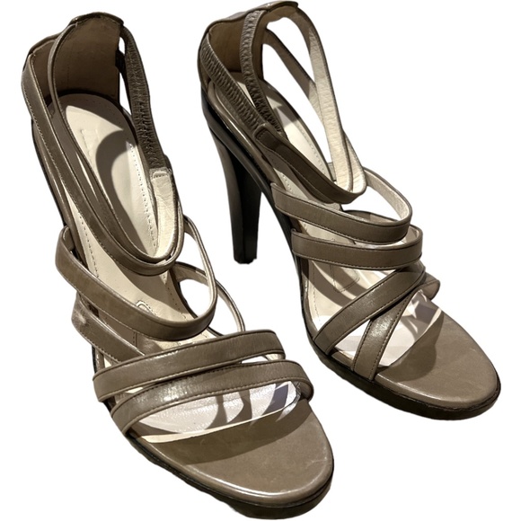 Jill Sander Nude Leather Slingback Sandals.Size 39.5